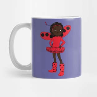 Ladybug Girl Illustration Mug